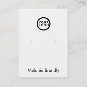 Logo Silver Black Jewelry Earring Display Business Card