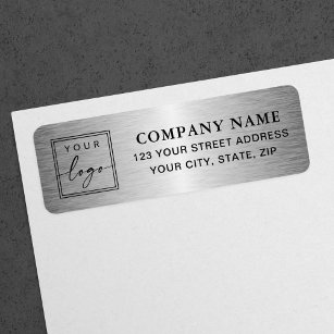 Logo silver color gradient business return address