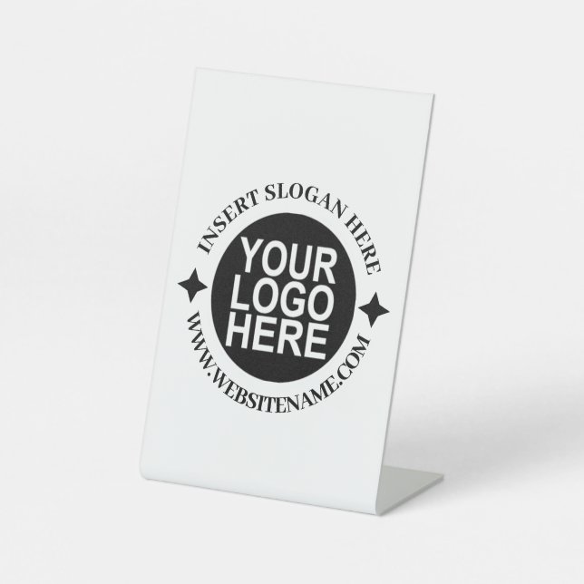 Logo Simple Modern Professional Create Your Own  Pedestal Sign (Front)