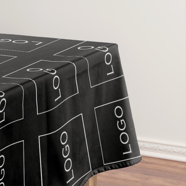 Logo Simple Professional Corporate Business Black Tablecloth (In Situ)