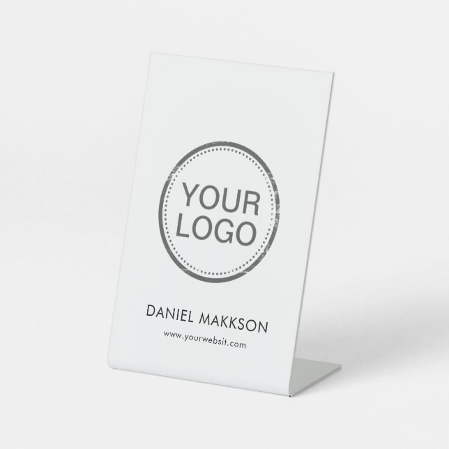 Logo Simple Professional Pedestal Sign (Front)