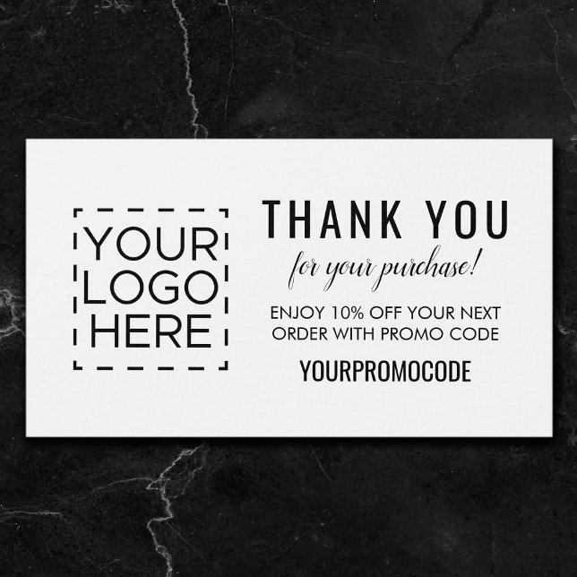 Logo Simple Promo Code Coupon Discount Card (Creator Uploaded)