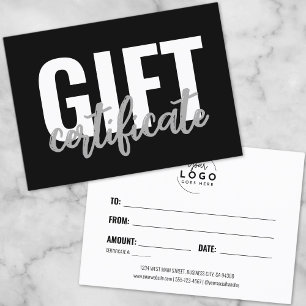 Logo Simple Script Business Gift Certificate