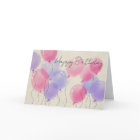 Logo Simple Watercolor Balloons Business Birthday