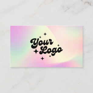 Logo Social Media icons Holographic  Business Card