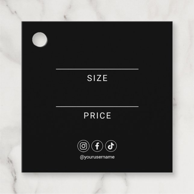 Logo Social Media Professional Favour Tags (Front)