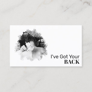 *~* Logo Spa QR Chiropractor Massage Photo Business Card