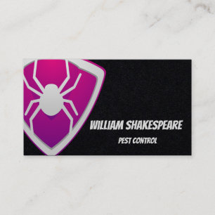 Logo Spider Shield Pest Protection Business Card