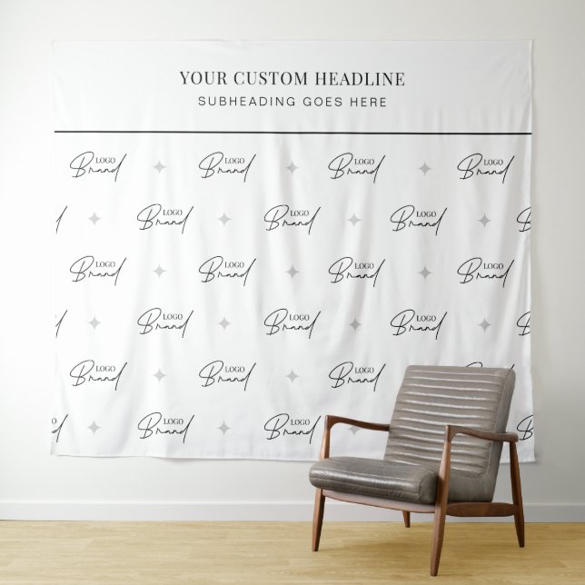 Logo Step Repeat Seminar Conference Event Backdrop Tapestry (In Situ (Horizontal))