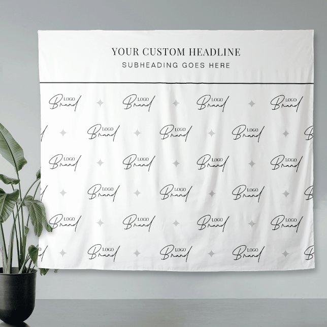Logo Step Repeat Seminar Conference Event Backdrop Tapestry (Creator Uploaded)