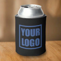 Logo Swap Template Double Sided Black Can Cooler