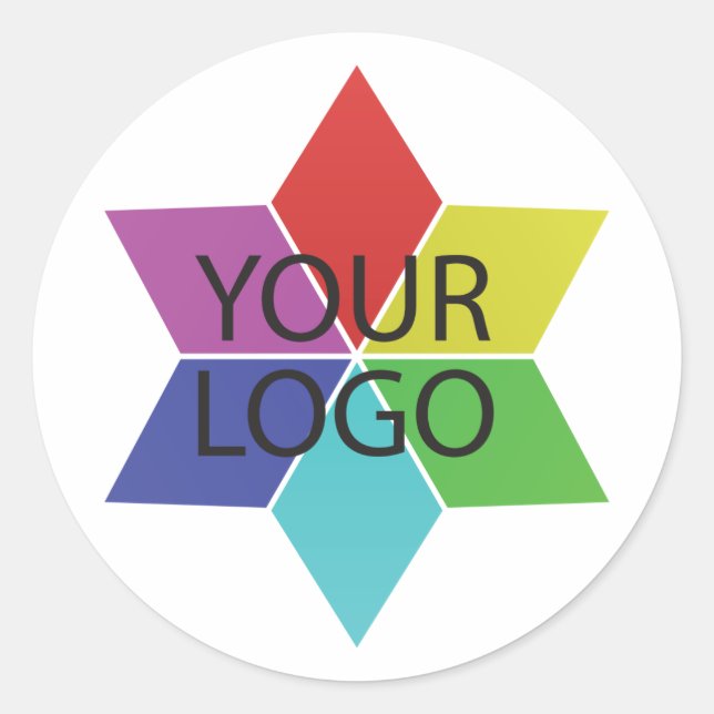 logo symbol business company promotion classic round sticker (Front)