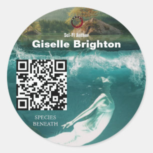 Logo Taupe Author Promotional Material  Classic Round Sticker