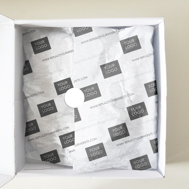 Logo Template Business Company Packaging White Tissue Paper (Creator Uploaded)
