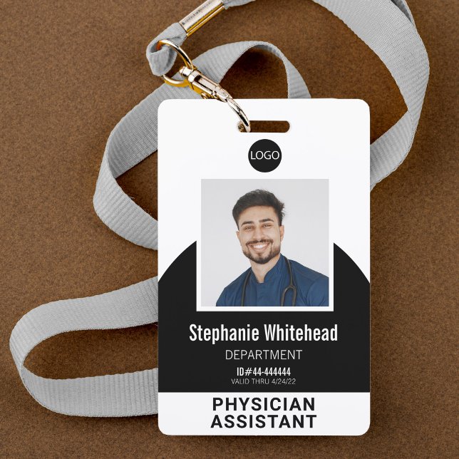 Logo Template Employee Photo Name ID Black ID Badge (Your photo ID employee badge is not just an identification tool, but a powerful communication medium)