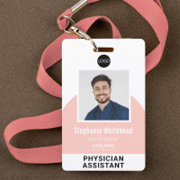 Logo Template Employee Photo Name ID Blush Pink