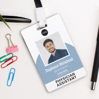 Logo Template Employee Photo Name ID Dusty Blue