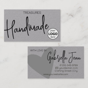 Logo Template Handmade Crafts Simple Clean Kraft Business Card