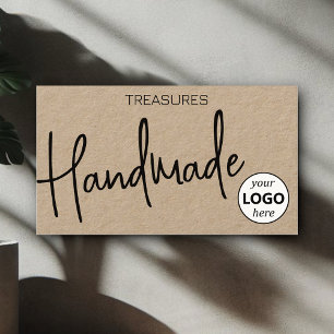Logo Template Handmade Crafts Simple Clean Kraft Business Card