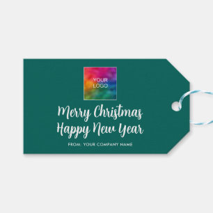 Logo Template Merry Christmas Happy New Year Gift Tags