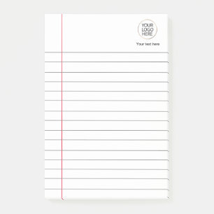 Logo Text Business Lined School Notebook Paper Post-it Notes