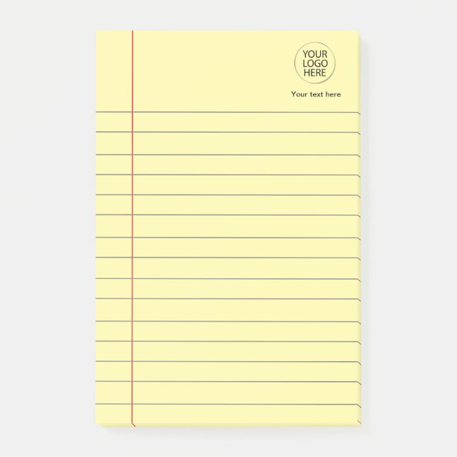  Logo Text Business Lined School Notebook Paper  Post-it Notes (Front)