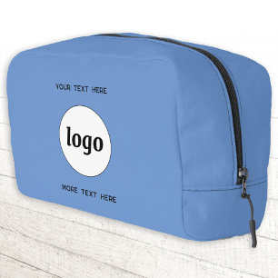 Logo Text Business Promotional Branding Blue Dopp Kit