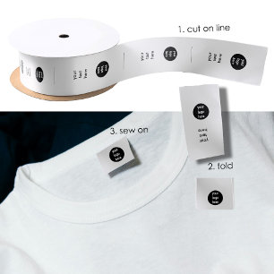 Logo & Text Clothing Labels Sew On Sewing Label Satin Ribbon