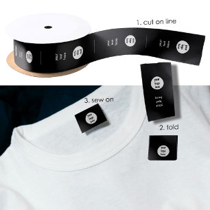 Logo & Text Clothing Labels Sew On Sewing Label  Satin Ribbon