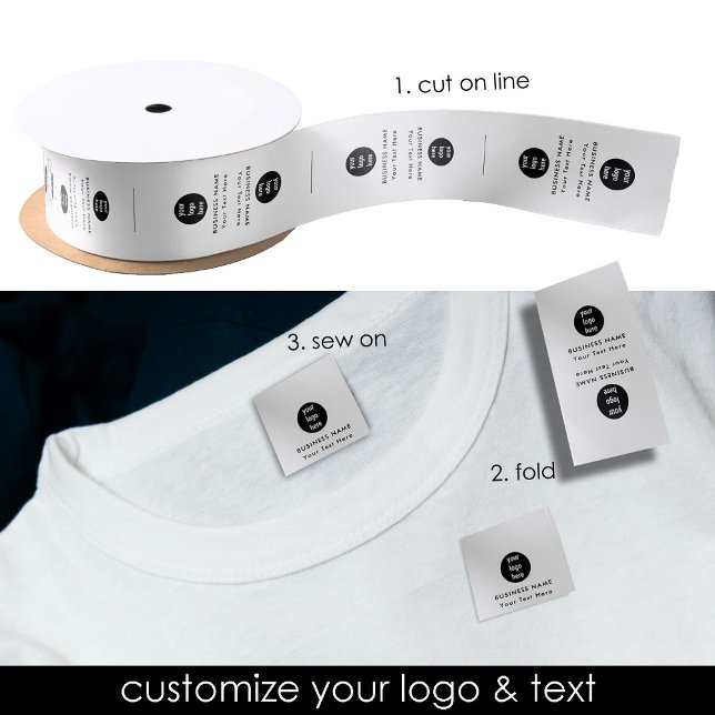 Logo & Text Clothing Labels Sew On Sewing Label Satin Ribbon (Logo & Text Clothing Labels Sew On Sewing Label Satin Ribbon)