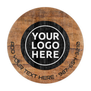 LOGO & TEXT   Custom Business Glass Cutting Board