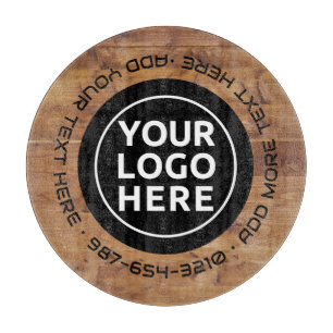 LOGO & TEXT Custom Business Glass Cutting Board