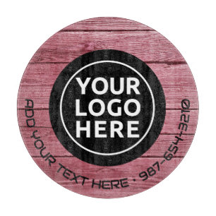 LOGO & TEXT   Custom Business Glass Cutting Board