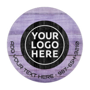 LOGO & TEXT   Custom Business Glass Cutting Board