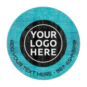 LOGO & TEXT   Custom Business Glass Cutting Board