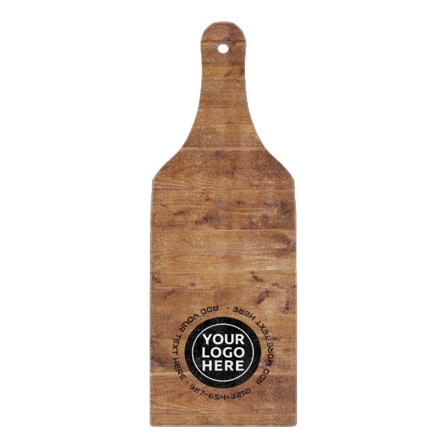 LOGO & TEXT | Custom Business Glass Cutting Board (Front)