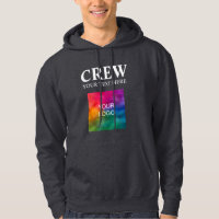 Logo Text Here Crew Team Member Mens Dark Grey
