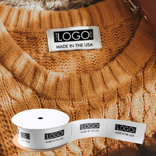 Logo Text Labels Clothing Tags for Handmade Items Satin Ribbon