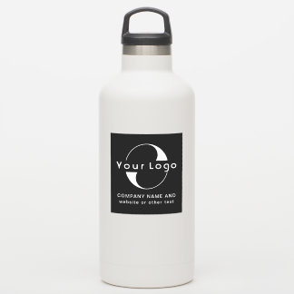 Logo & Text on Vinyl square Water Bottle Business 