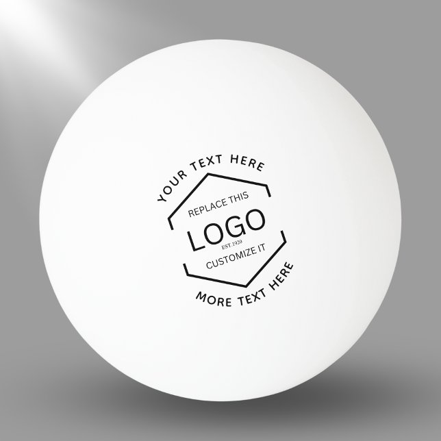 Logo Text White Background Business Promotional Ping Pong Ball (Creator Uploaded)