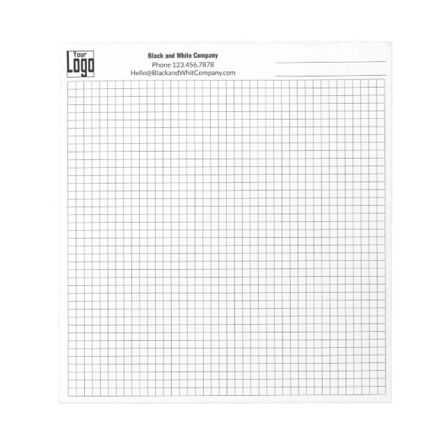 Logo Trade Note Object Planning Grid Graph Notepad (Front)