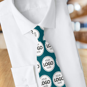 Logo Upload Custom Business Teal Neck Tie
