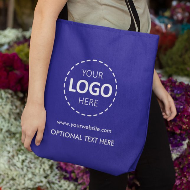 Logo Upload Marketing Blue Tote Bag (Creator Uploaded)