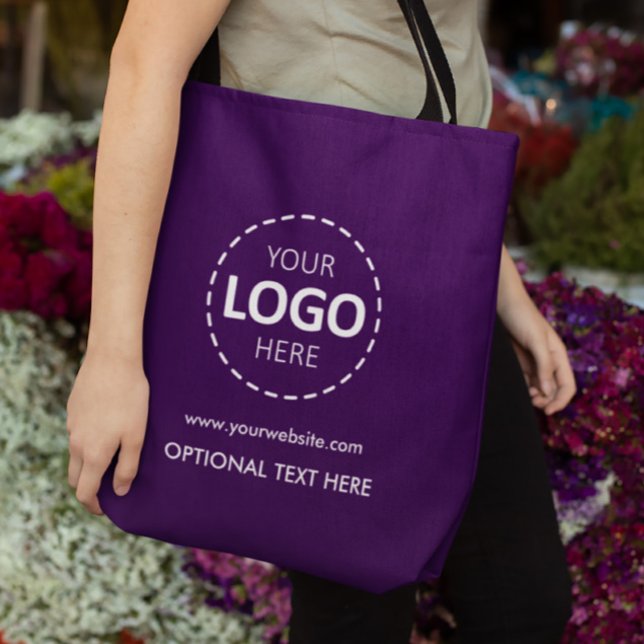 Logo Upload Marketing Purple Tote Bag (Creator Uploaded)
