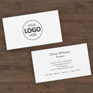 Logo Upload Modern Simple  Business Card