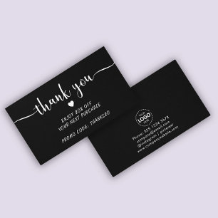 Logo Upload Thank You Discount Business Card