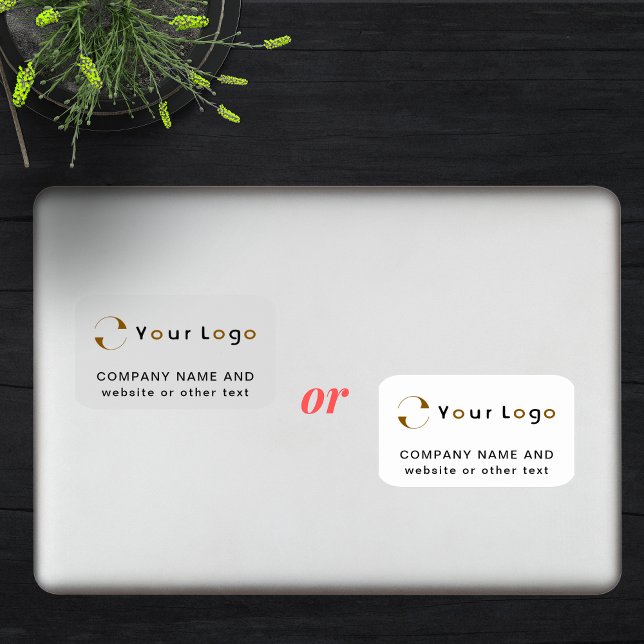 Logo + Vinyl rectangle Business Company Laptop (Creator Uploaded)
