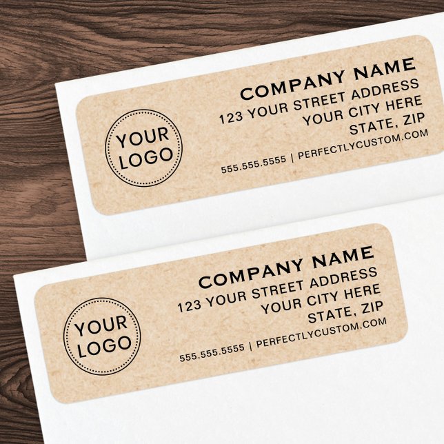 Logo website phone Kraft business return address (Logo website phone Kraft business return address Label)