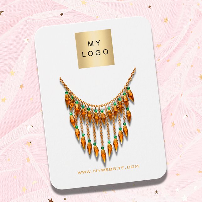 Logo white gold earring jewellery photo QR display (Creator Uploaded)