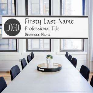 Logo White Office Door Sign Signs Name Plate